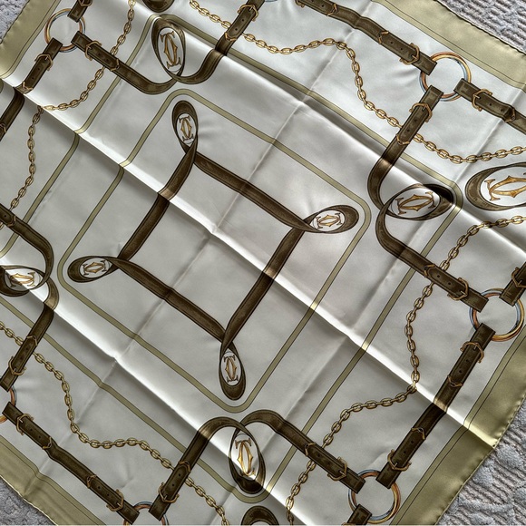Cartier scarf 100% silk - Picture 3 of 3